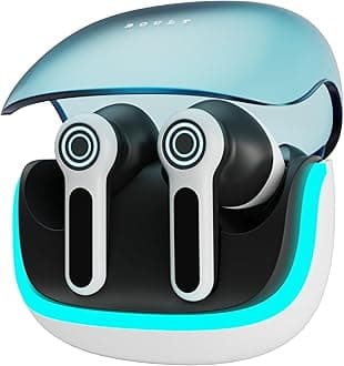 GOBOULT Z40 Gaming in Ear Earbuds with 60H Playtime, 40ms Ultra Low Latency, Quad Mic ENC, Fast Pairing, Breathing LEDs, Type-C Fast Charging, BTv 5.4, Earbuds TWS (Electric White)