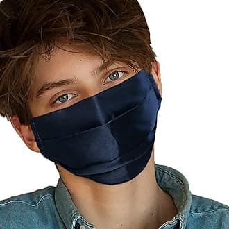 100% Mulberry Silk Face Mask Covering Men & Women Reusable with Ear loops Nose Wire Filter