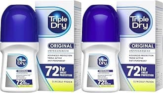 Triple Dry Original Anti-Perspirant Roll On 50ml | 72-Hour Protection Against Excessive Sweating| Fights Odour| Triple Active Formula | Fragrance-Free | Clinically Proven | Unisex (Pack of 2)