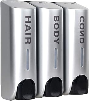 soap dispenser silver 3 chamber