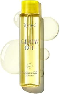 Supergoop! Glow Oil - 5 fl oz - SPF 50 PA++++ Vitamin E Body Oil + Broad Spectrum Sunscreen Protection - With Marigold, Meadowfoam & Grape Seed Extracts | PA++++, With Marigold, Meadowfoam, Grape Seed Extracts