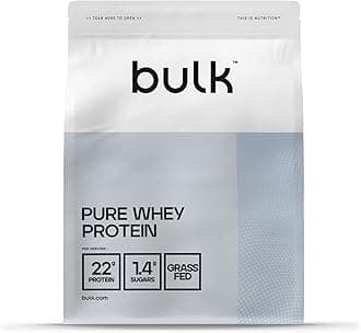 Bulk Pure Whey Protein Powder Shake, Vanilla, 1 kg, Packaging May Vary