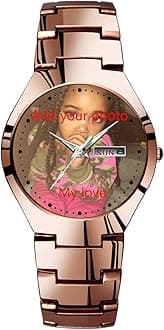 Personalized Watch Custom Watches with Photo Picture Watch for Men, Personalized Fathers Family Women Mens Couples Gift for Husband Or Dad 001