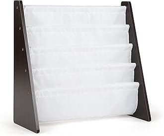 Tot Tutors Kids Book Rack Storage Bookshelf, Espresso/White (Espresso Collect...