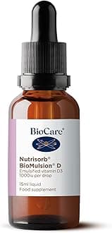 BioCare Nutrisorb BioMulsion D - High Potency Vitamin D3, Easily Absorbed Liquid - for Bone Health & Immune Support - 15ml