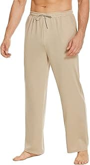 Deyeek Men's Lightweight Sweatpants Open Bottom Sweat Pants for Men Straight Leg Gym Sweatpants Lounge Pants with Pockets