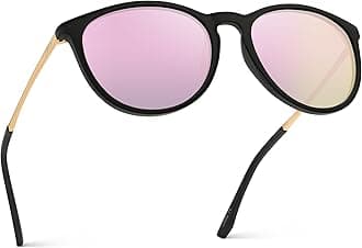 WearMe Pro - Round Retro Polarized Lens Classic Sunglasses for Women