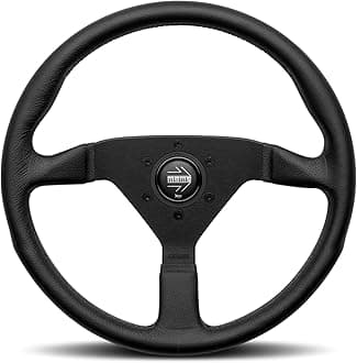 Motorsport Montecarlo Black Stitch Leather Street Steering Wheel 350mm - MCL35BK1B