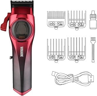 - NG-9009 Ultra Premium Professional 10000 Rpm Magnetic Maglev Motor Zero Gapped Hair Clipper High Precision Fade Blade With DLC Process 4 Guide Comb Taper Lever 120 min 2500 mAh Battery, Model 10
