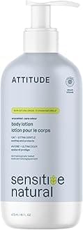 Body Lotion for Sensitive Skin with Oat, EWG Verified, Dermatologically Tested, Vegan, Extra Gentle, Unscented, 473 mL