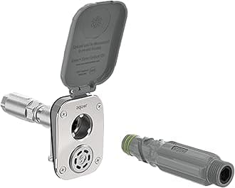 Aquor Wall Hydrant V2+, Frost-Free Outdoor Garden Faucet with Anti-Siphon and Quick Connect, 4 inch, Slate Gray Polymer