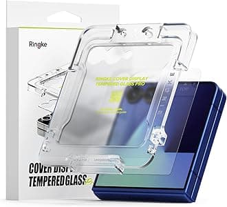 Ringke Cover Display Tempered Glass Pro [Super Easy to Install] Compatible with Samsung Galaxy Z Flip 7 Screen Protector for the Outer Display, Case Friendly Front Tempered Glass - 2 Pack