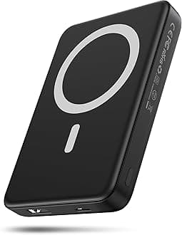 HAIARA for Magsafe Battery Pack, 10000mAh Magnetic Portable Charger with USB C Cable 20W PD Fast Charging, Slim & Lightweight Wireless Power Bank for iPhone 16/15/14/13/12 Series