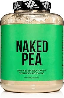 NAKED Pea - 5LB 100% Pea Protein Powder from North American Farms - Unflavored Vegan Pea Protein Isolate - NSF Certified, Plant Protein Powder, Easy to Digest - 76 Servings