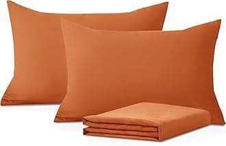 Moonlight Bedding Pillow Cases 4 Pack – Rust Pillowcases Envelope Closure Super Soft Brushed Microfiber Standard House Wife Pillow Covers, (50 X 75 CM)OEKO-TEX STANDARD 100