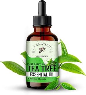 Aromatique Tea Tree Oil For Face 100% Pure,Best Therapeutic Grade Tea Tree Essential Oil For Skin Acne, Hair -30Ml Beige