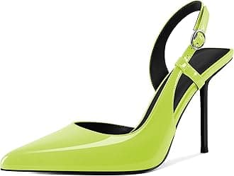 YODEKS Women's Slingback Heels Pointed Toe D'Orsay High Heel Pumps 4 Inch Shoes US Size 5-13