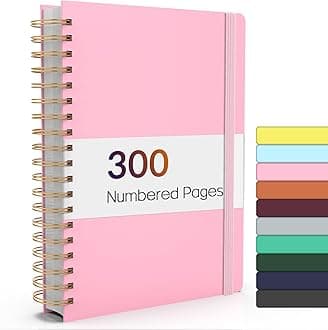 Forvencer A4 Spiral Notebook, Pink