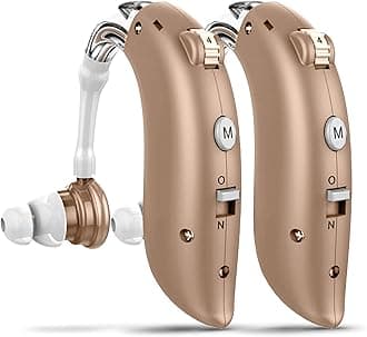 Hearing Aids for Seniors, Hearing Aids Rechargeable for Seniors Severe Hearing Loss with Intelligent Noise Reduction (Pair) 4 Modes - Comfortable Wearing OTC Hearing Aid, PSAP