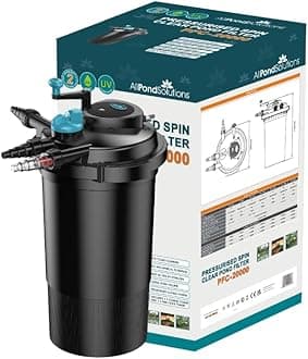 Pressurised Koi Fish Pond Filter with UV Steriliser Light All in one - Ponds Up to 20000 litres - PFC-20000