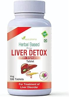 Liver Detox Tablets with Silymarin – Herbal Liver Cleanse & Support | Milk Thistle Extract, Detox Formula for Fatty Liver, Alcohol Detox, Digestion & Immunity – 100 Tablets