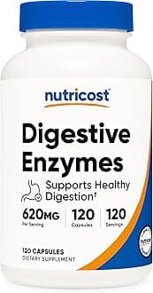 Nutricost Digestive Enzymes 620mg, 120 Capsules - Complete Digestive Enzyme Supplement