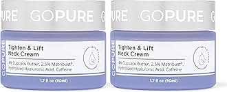 goPure Tighten & Lift Neck & Chest Moisturizer Cream for Visibly Firming, Tightening and Lifting Wrinkles & Crepey Skin, 1.7oz - Pack of 2
