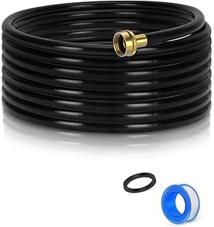 30FT Dehumidifier Drain Hose with 3/4 Inch FHT Connector, featuring Rust-Resistant Brass Fittings for Leak-Proof Connection, Perfectly Compatible with Most Dehumidifier Brands（7 Length Options）