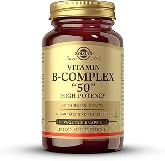 Vitamin B-Complex 50 High Potency - Supports Mental Performance - Reduces Tiredness & Fatigue - Vegan - 100 Vegetable Capsules