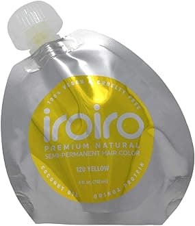 IROIRO Premium Natural Semi-Permanent Hair Color 120 Iro Yellow (4oz) by Iroiro