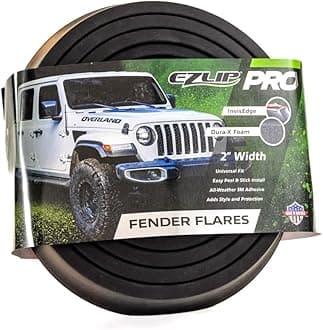 EZ Flares XL - Fender Flares PRO – Original EZ Lip Offroad Universal Flexible Foam Rubber 2-Inch Fender Extension