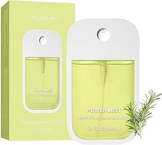 Power Mist Hydrating Hand Sanitizer Spray, Travel-Size 45ml/1.5 Fl oz Portable Cute Multi-Flavor Gentle Sanitizer for Adults (Vanilla)