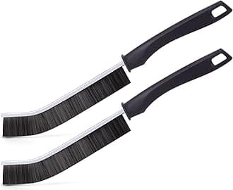 2Pcs Hard Bristle Crevice Cleaning Brush, Ginsco Multifunctional Crevice Cleaning Tools for Household Use, Gap Cleaning Brush Thin Brush Grout Cleaner Brush Small Brush for Window Kitchen Bathroom