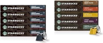 Starbucks by Nespresso Decaf Dark Roast Espresso (50-count) and Variety Pack Coffee (50-count) Capsules