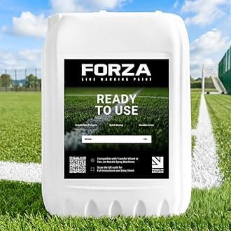 FORZA StadiumMax Grass Pitch Line Marking Paint - 10L | Bulk Buy Options (Pack of 1, Pack of 5 & Pack of 65) | White Paint for Spray Line Marking Machines (Pack of 5)