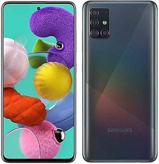Samsung Galaxy A51, 128GB + 6GB RAM, Black - Unlocked (Renewed)