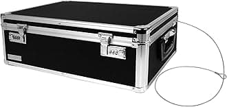 Vaultz Locking Storage Box, 19.5 x 7 x 13.5 Inches, Black (VZ00323)