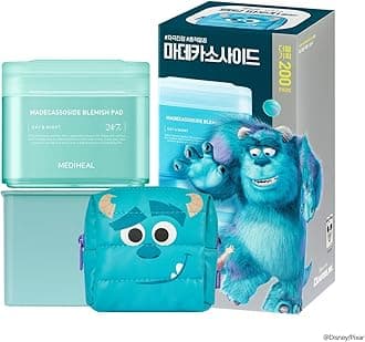 MEDIHEAL Madecassoside Toner Pads [Disney Pixar Edition]-Centella Asiatica to Improve Uneven Skin Tone - Vegan Face Gauze Pads, Full size 100 Pads + Refill 100 Pads