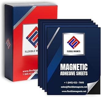 Flexible Magnets Self Adhesive Magnetic Sheets - Make Anything a Magnet - Magnetic Adhesive Sheets -Premium Quality Peel and Stick Magnets 20 mil (Pack of 25, 5" x 7")
