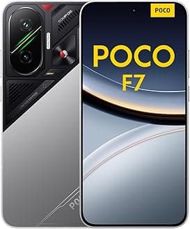 POCO F7 Smartphone, 12+256GB, Silver, Flagship Snapdragon® 8s Gen 4, 6500mAh battery, 50MP Sony camera with OIS, 6.83" 1.5K 120Hz AMOLED display (No power adapter included)