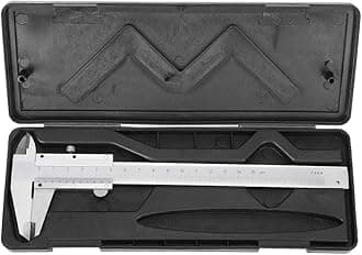 Luqeeg Micrometer Gauge, High Accuracy Carbon Steel Metal Vernier Caliper Micrometer Measuring Tool 0-150mm Ruler Caliper