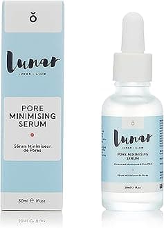 Lunar Glow Pore Minimizing Serum , skin care solution designed to enhance cell turnover, minimise pore size while also increasing hydration and skin firmness 1 Fl. Oz / 30ml