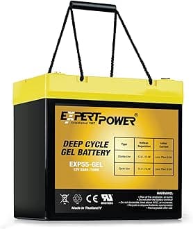 12V 55AH Gel Deep Cycle Battery Rechargeable Non-Spillable for Wheelchair UPS