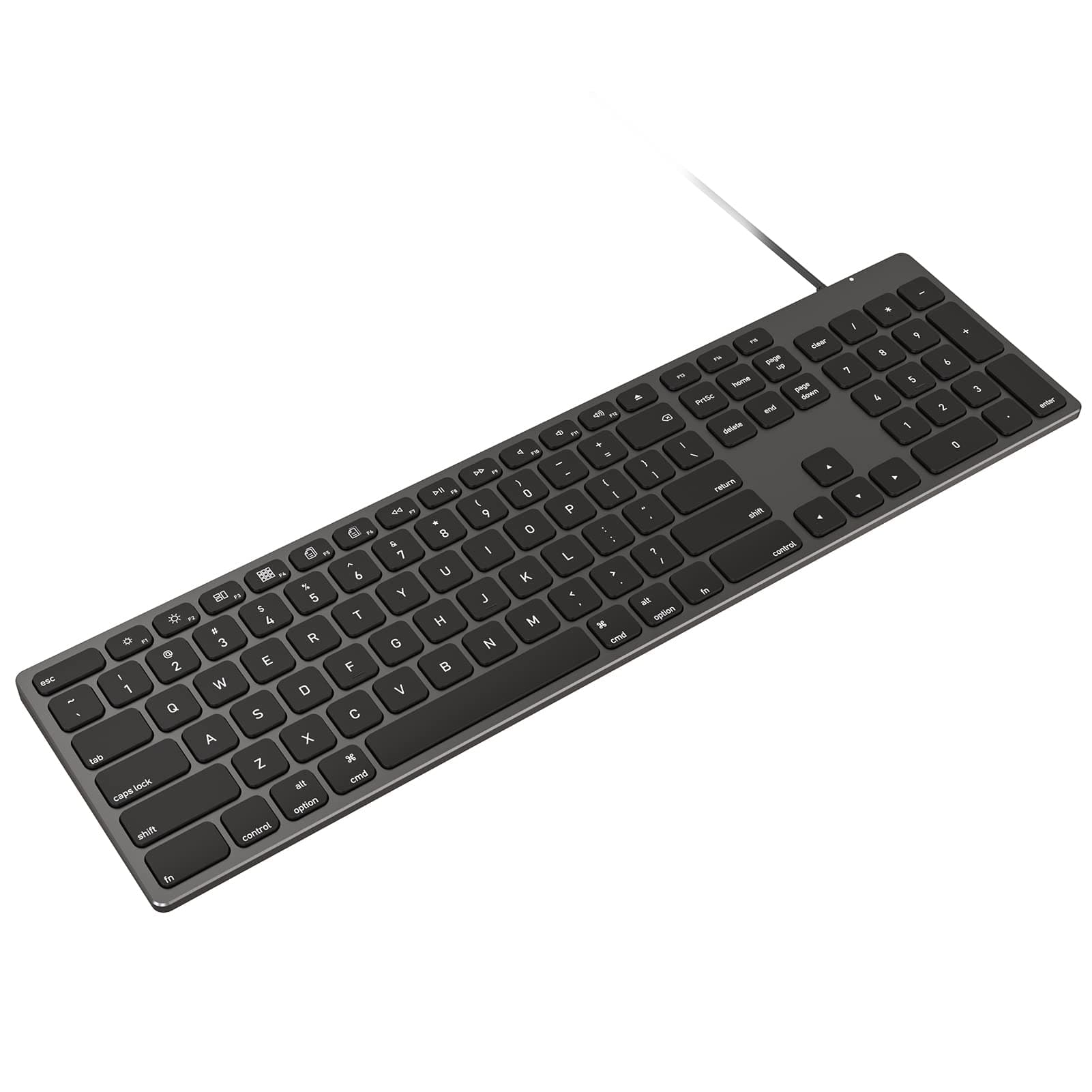 Aluminum USB Wired Keyboard with Numeric Keypad for Mac Pro, Mini Mac, iMac, iMac Pro, MacBook Pro/Air, Laptop and PC Computer