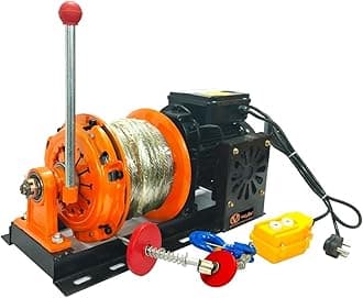 VOLTZ VZ-EW-1500KG Heavy Duty Electric Winch – 50Mtr | Industrial Clutch Type | 750–1500kg Capacity | 8mm Cable | 4000W Motor