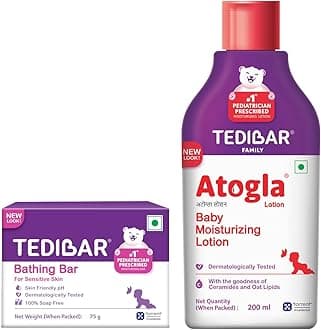 Moisturising Baby Bathing Bar 75g + Atogla Baby Lotion 200ml - By Torrent Pharma