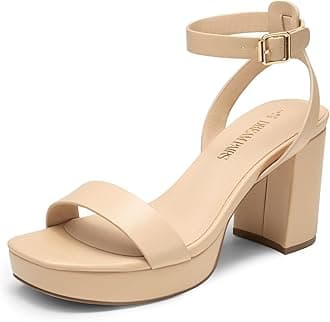 DREAM PAIRSWomen's Heeled Platform Woman Sandals Block Heel Chunky Sandals for Women SDHS2420W