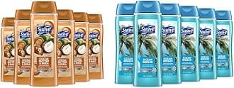 Suave Body Wash Bundle - Cocoa Butter & Shea and Ocean Breeze Scents, 18 Oz Packs of 6