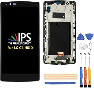 Compatible with LG G4 H810 LCD Display Screen Replacement,for LG G4 H810 H811 H815 LS991 VS986 Display LCD Panel Repair Parts Kit,with Tools + Black with Frame