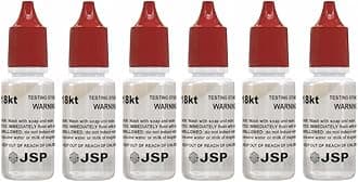 Gemtone Gold Testing Kit, 18K Purity Testing Solution, 6 Bottles, Jewelry and Precious Metal Analysis